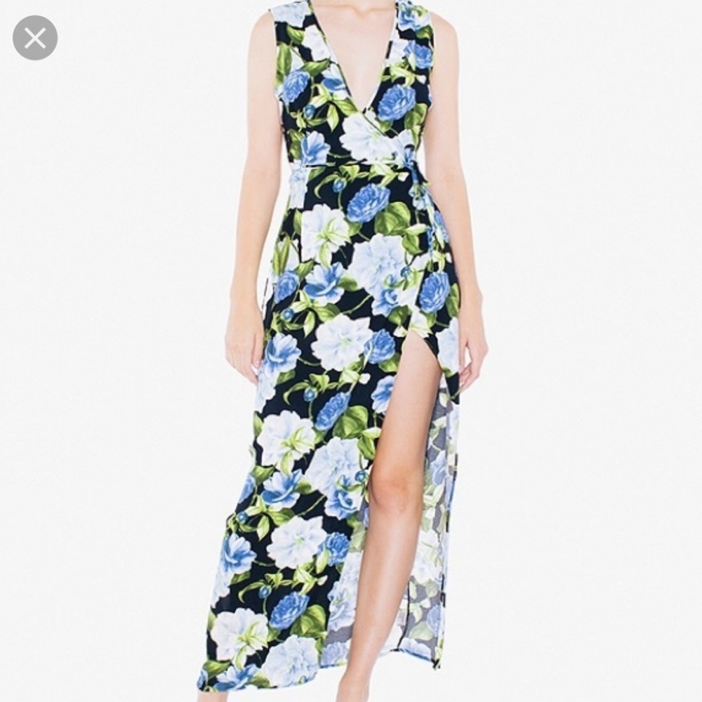 American Apparel crepe Julliard wrap dress
